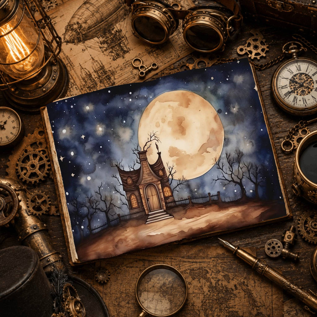 Moonlit Shed Digital Papers