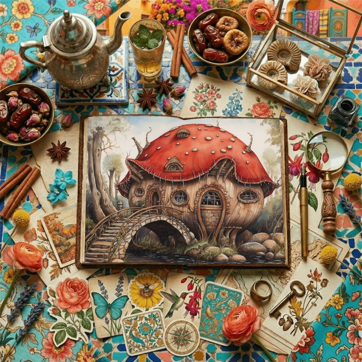 Mushroom Cottage Digital Papers