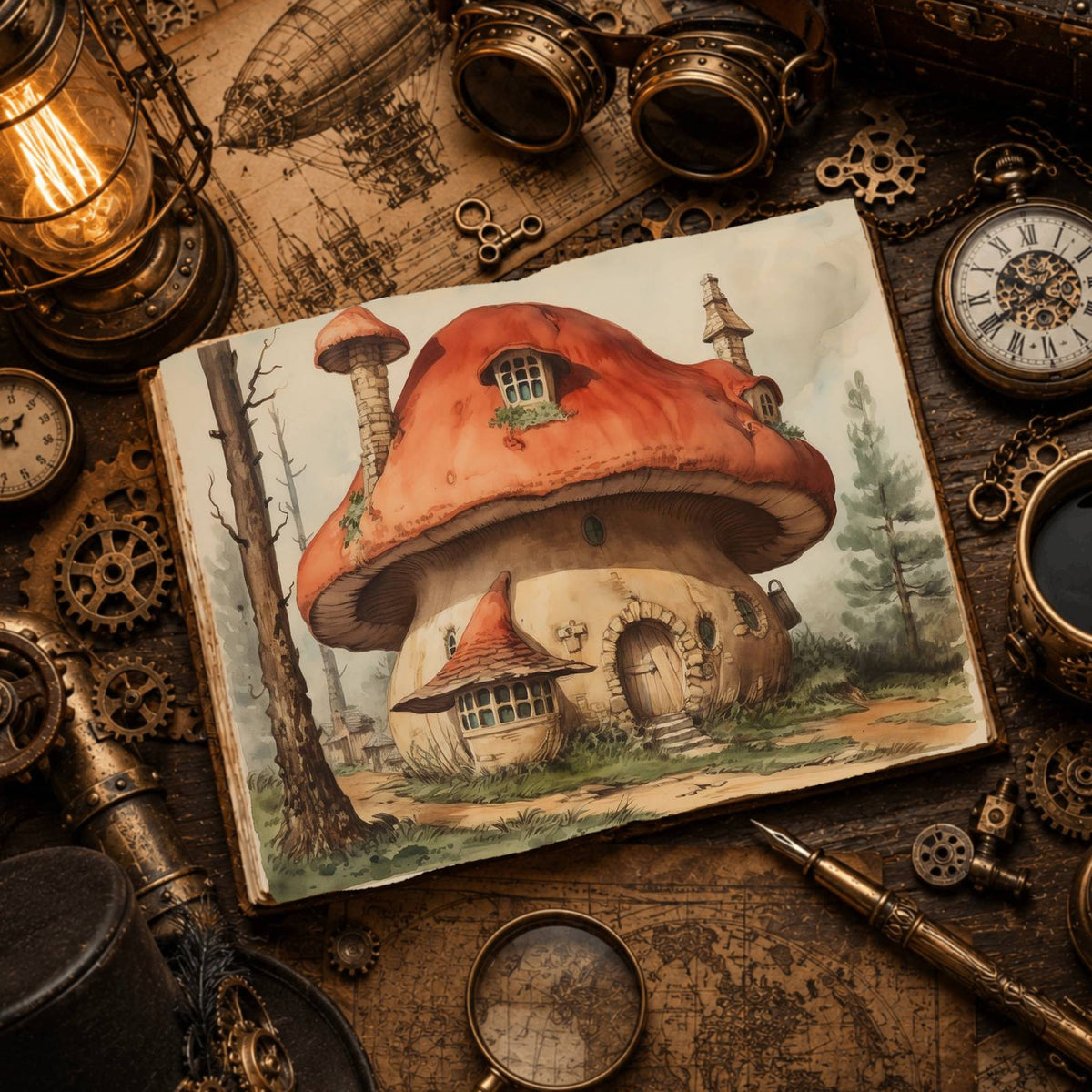 Mushroom Cottage Digital Papers