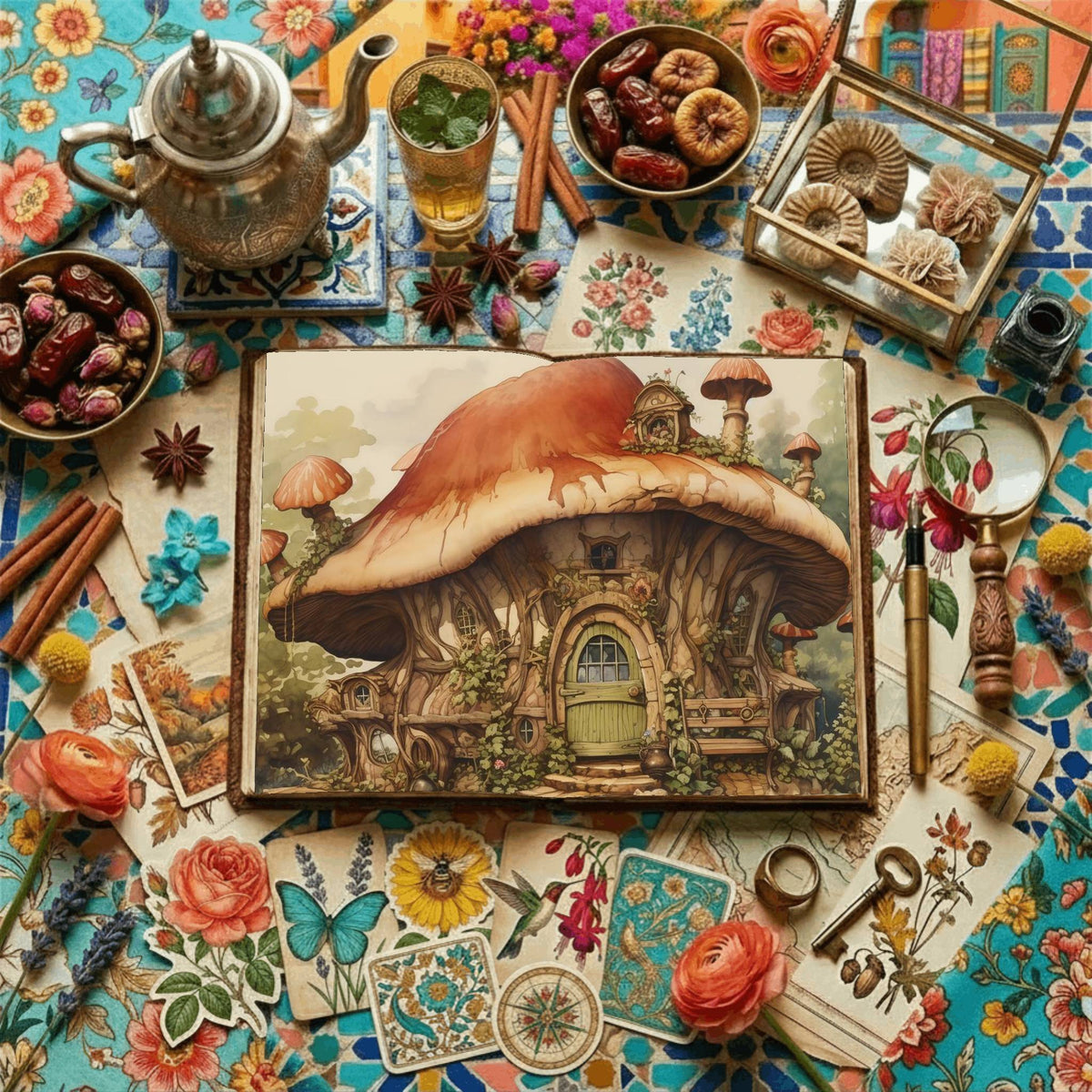 Mushroom Cottage Digital Papers