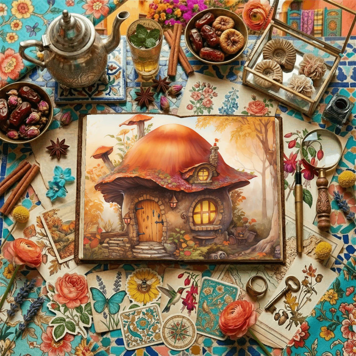 Mushroom Cottage Digital Papers