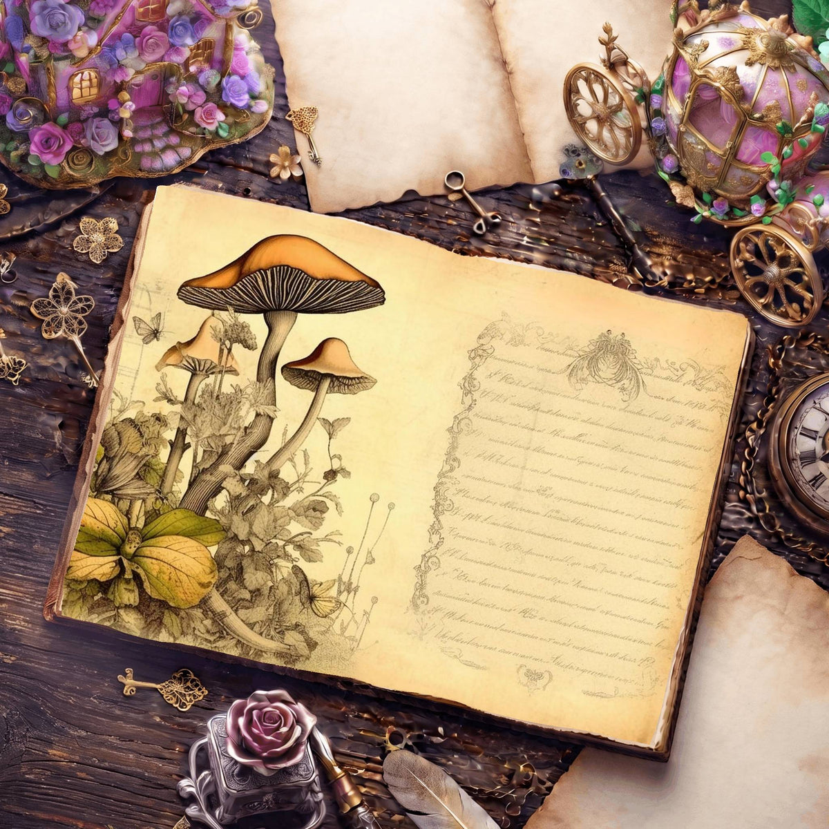 Mushroom Digital Papers