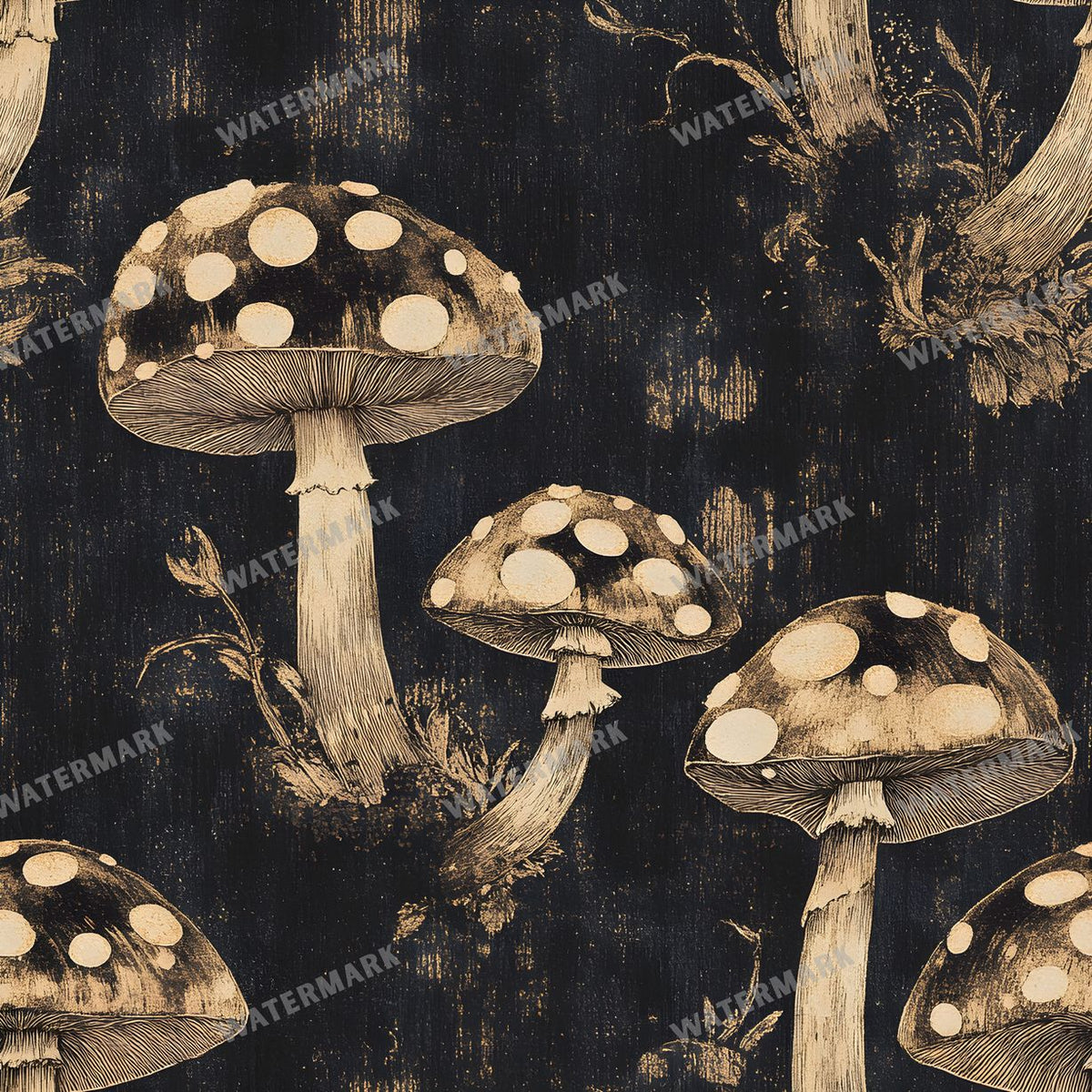 Mushrooms Seamless Pattern