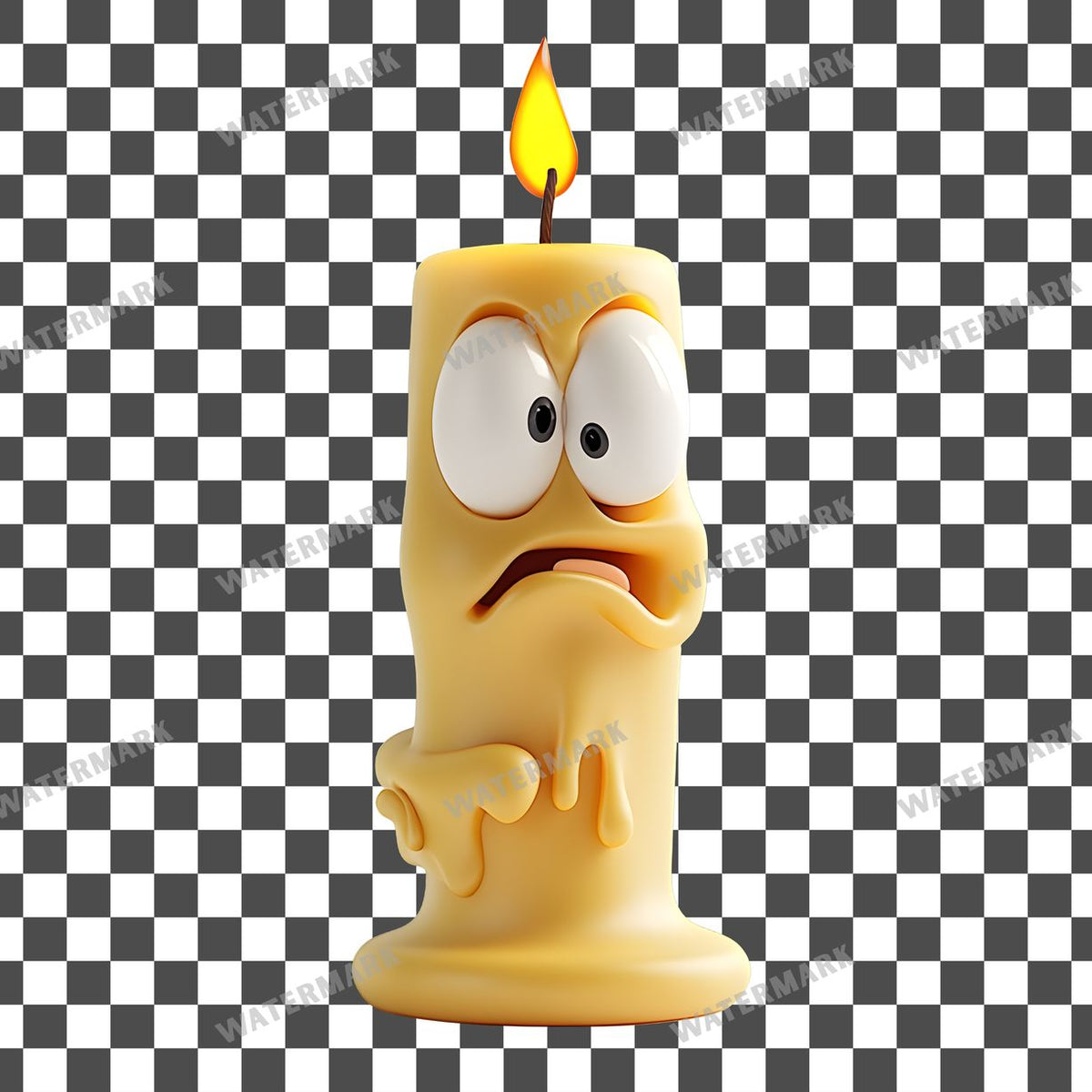 Nervous Birthday Cake clipart PNG on a transparent background, design 6