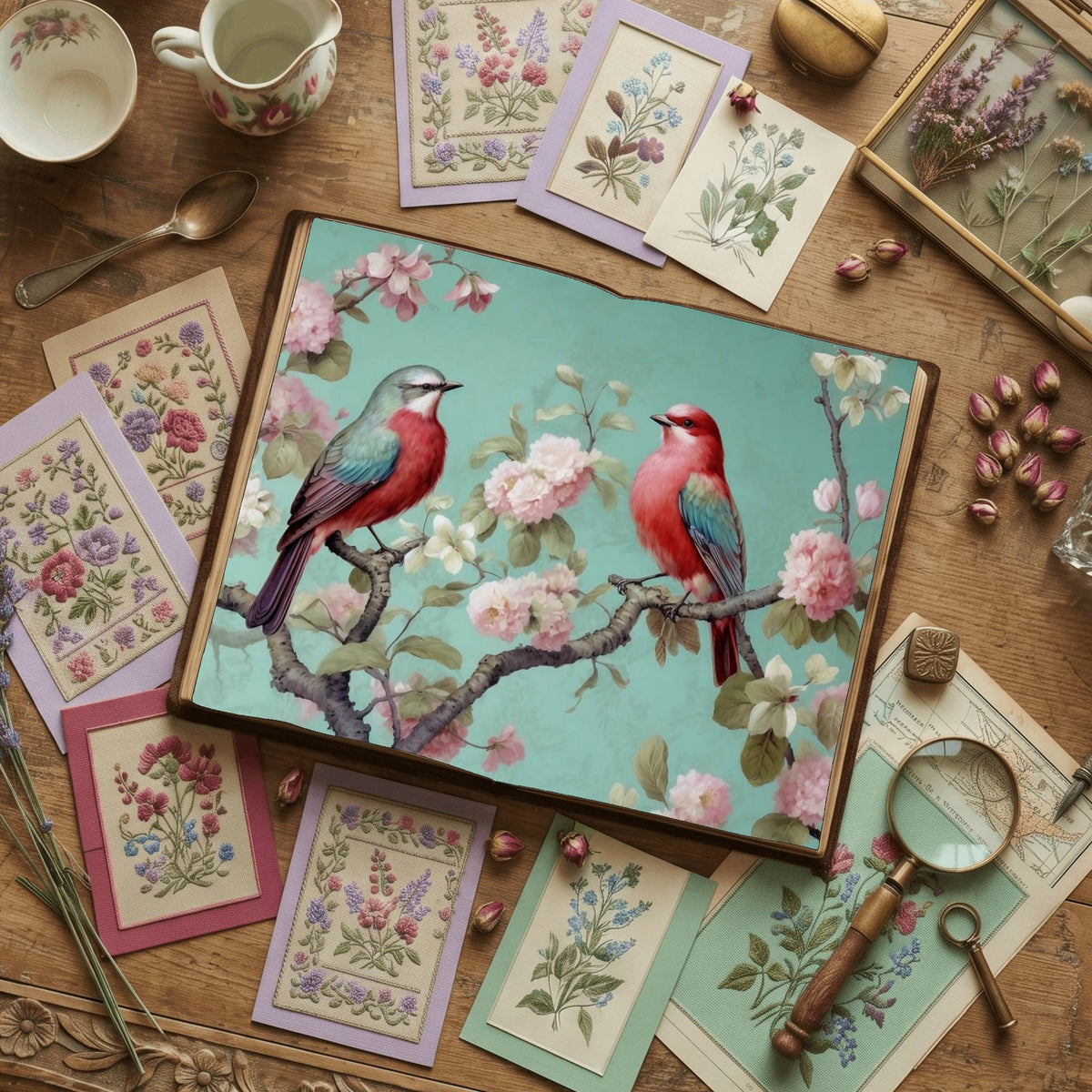 Pastel Birds Digital Papers