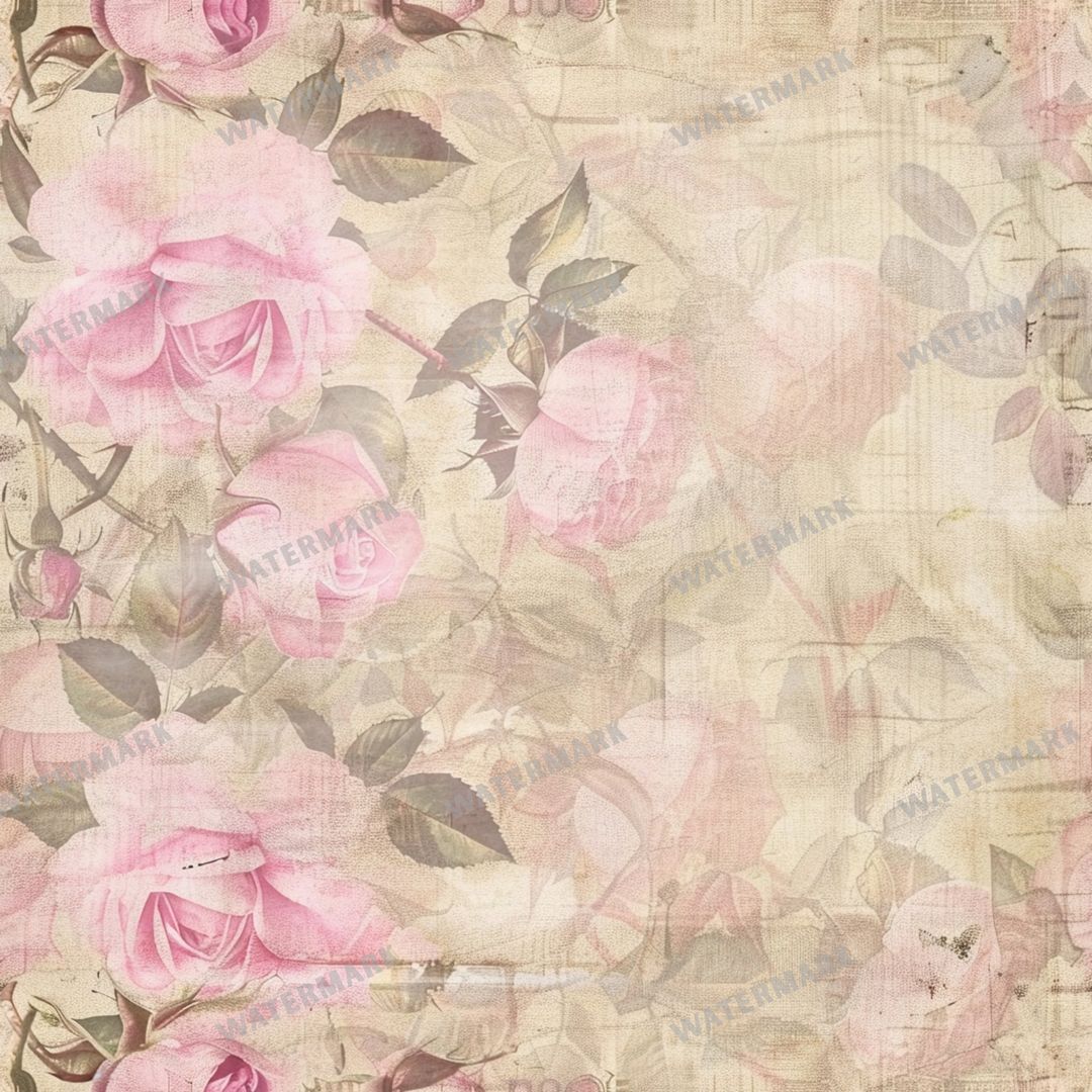 Pink Roses Seamless Pattern