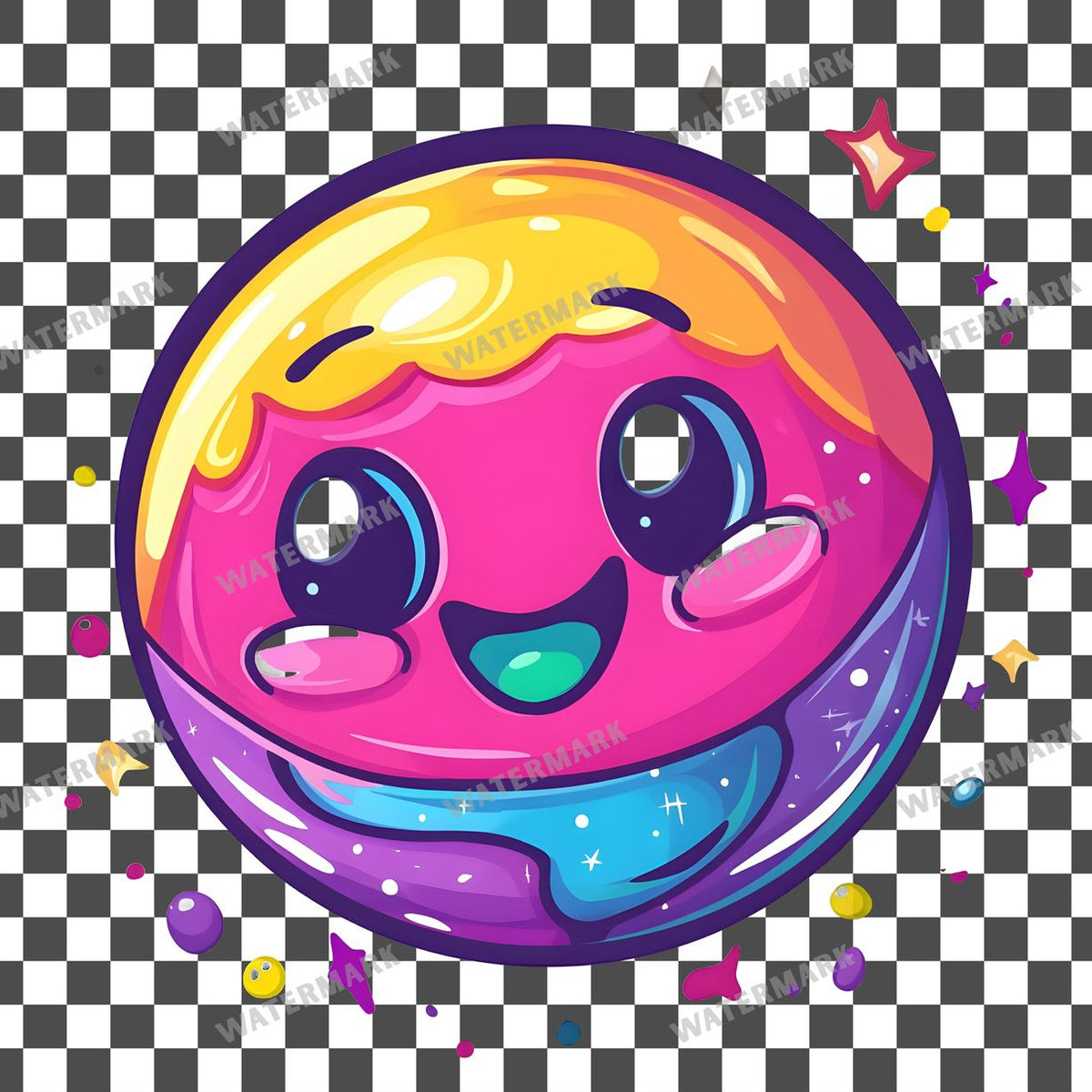 Planet Kawaii Style Clipart Pngs