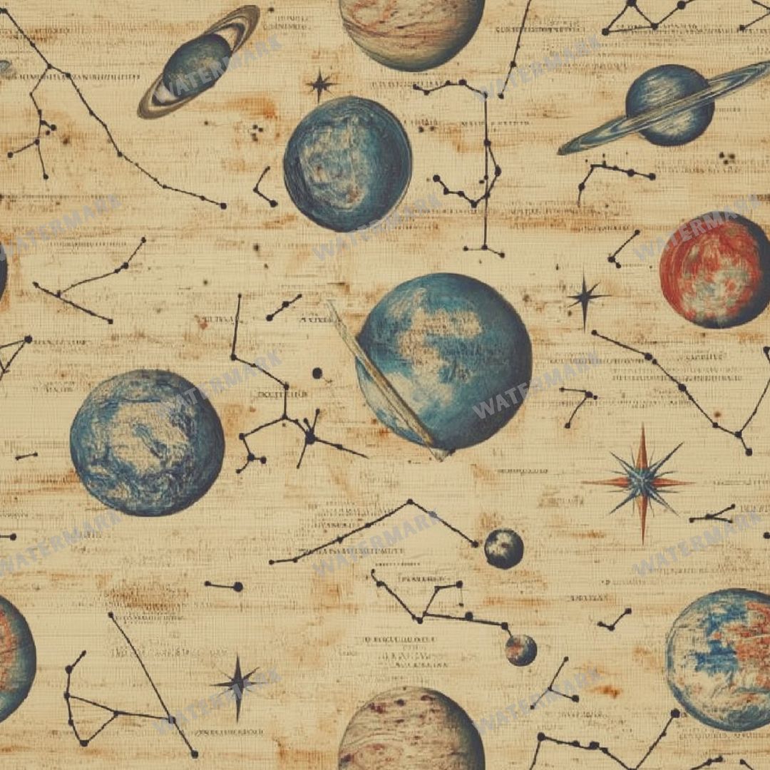 Space And Celestial Seamless Pattern