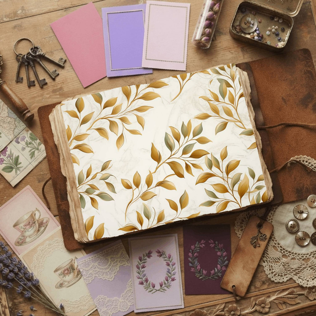 Spring Leaves Digital Papers
