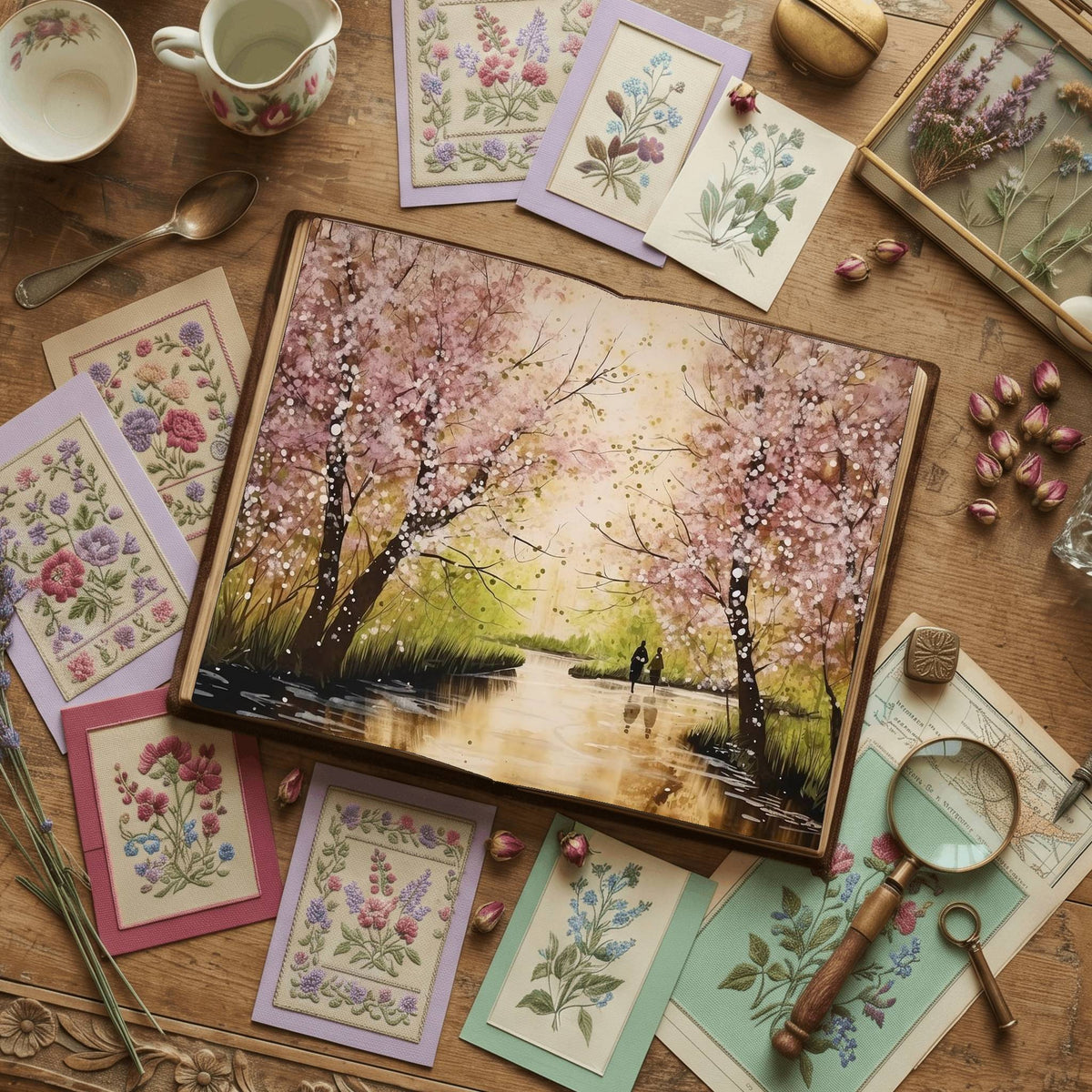 Spring Walk Digital Papers