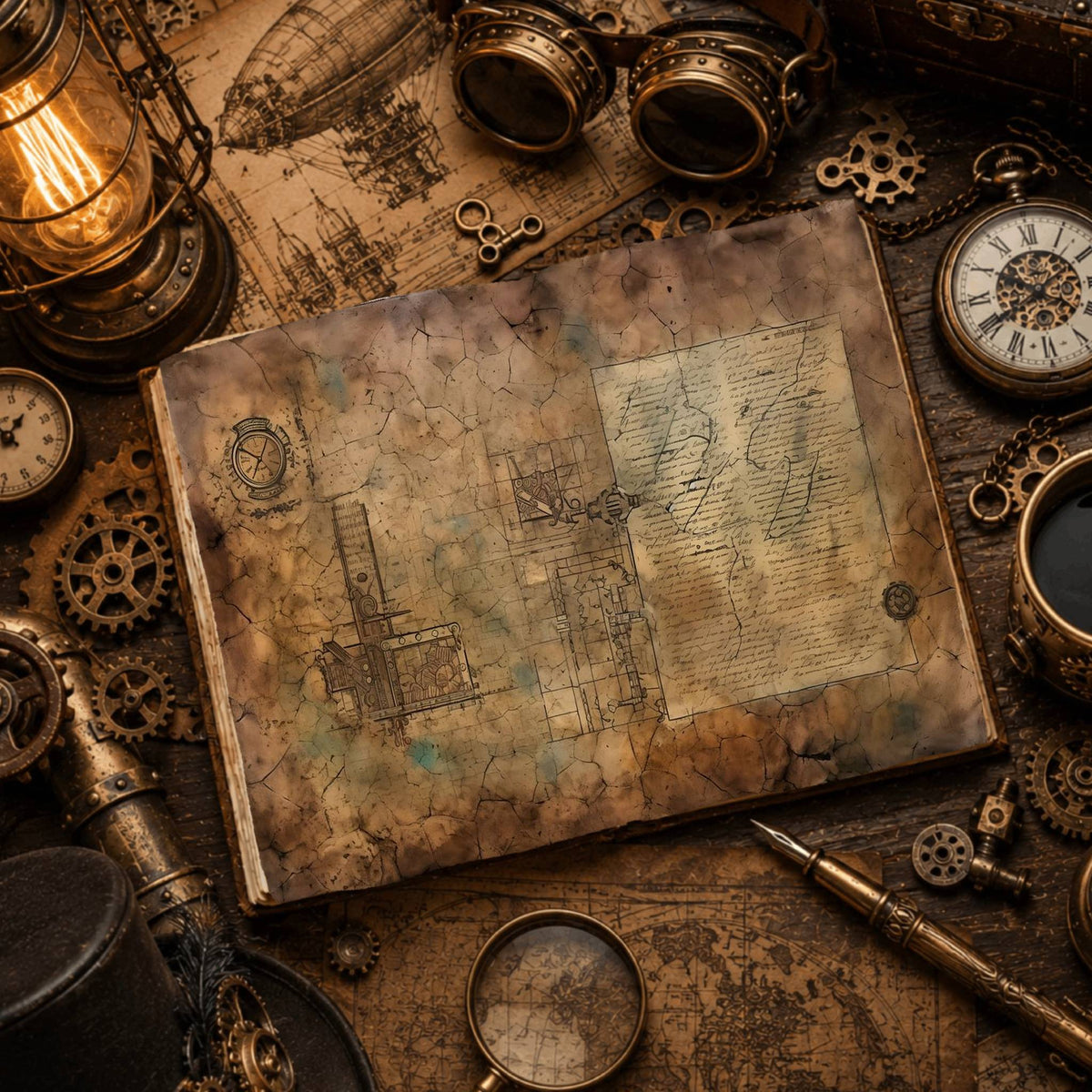 Steampunk Plain Grunge printable junk journal paper, page preview 6