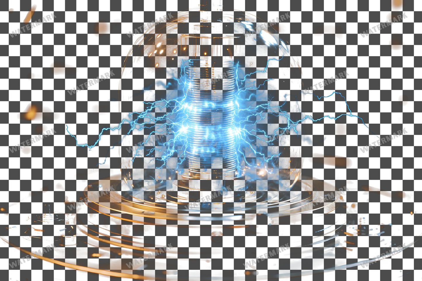 Steampunk Tesla Coil Transparent Overlay Pngs
