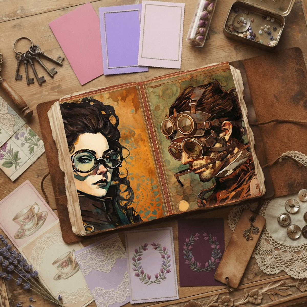 Steampunk Digital Papers