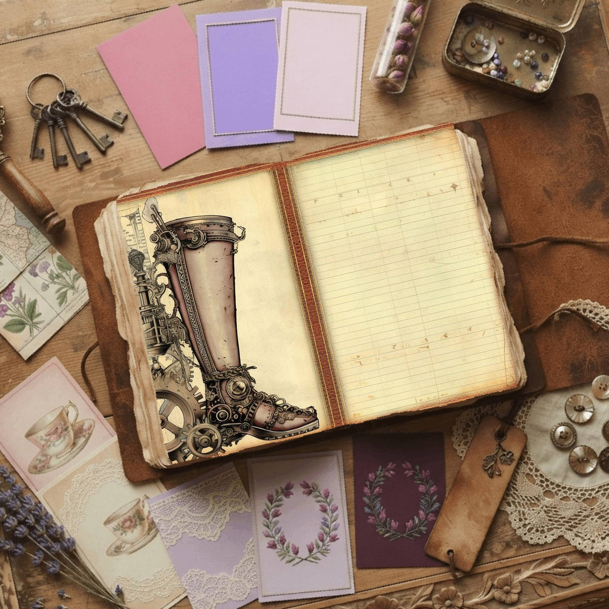 Steampunk Digital Papers
