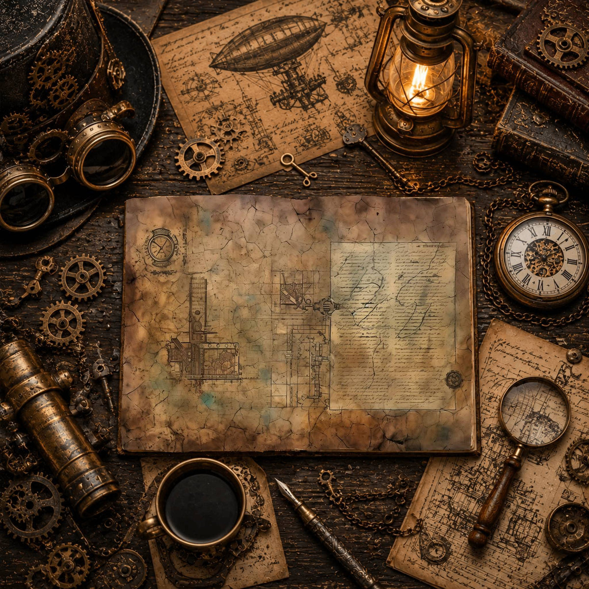 Steampunk Digital Papers