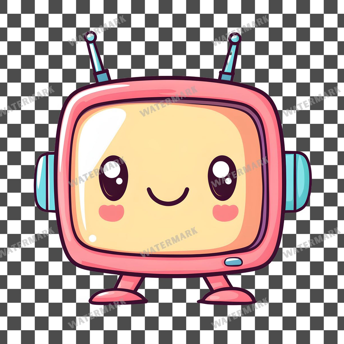 Tv Kawaii Style Clipart Pngs