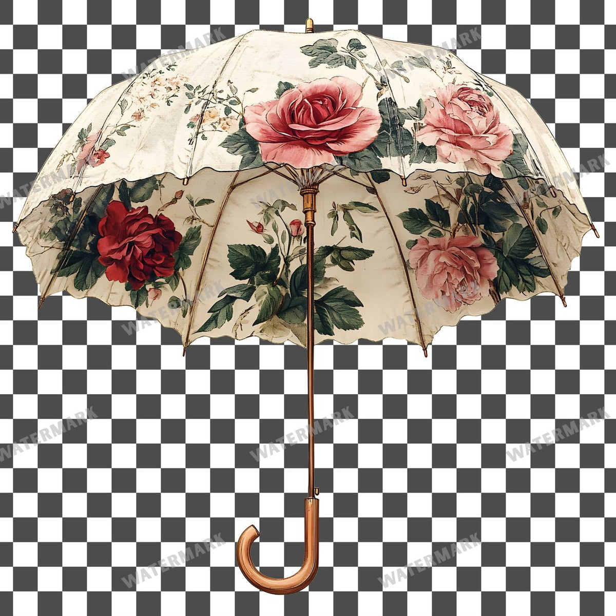 Umbrella Vintage Style Clipart Pngs