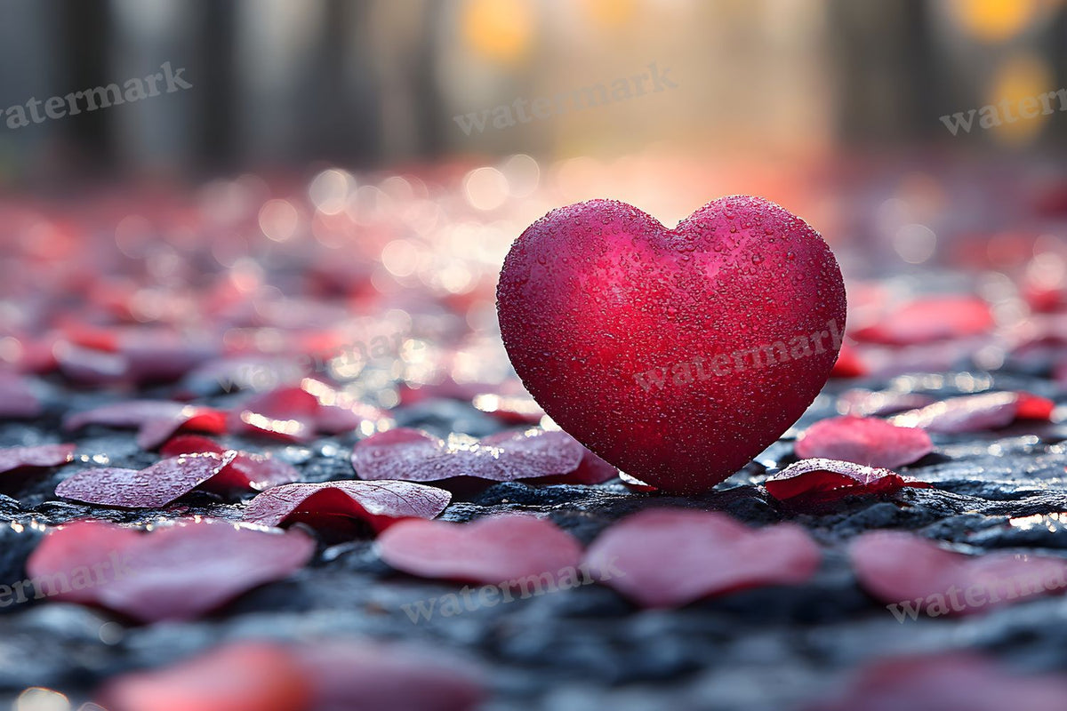 Valentine's Day digital photo backdrop for photo editing, preview 5