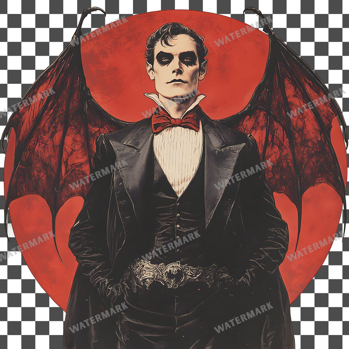 Vampire Vintage Style Clipart Pngs