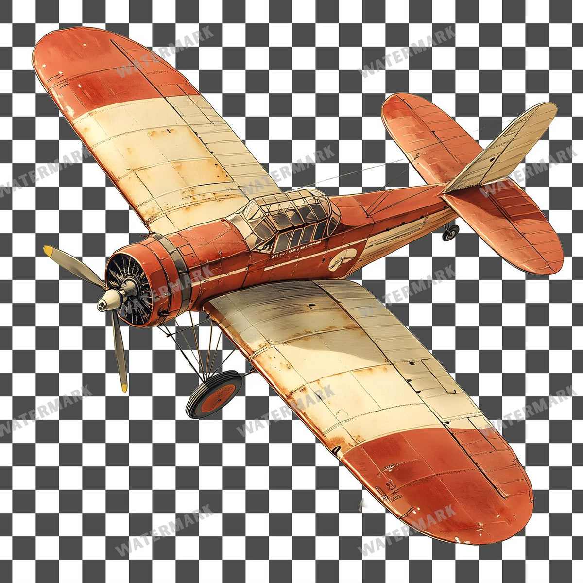 Victrorian Airplane Vintage Style Clipart Pngs