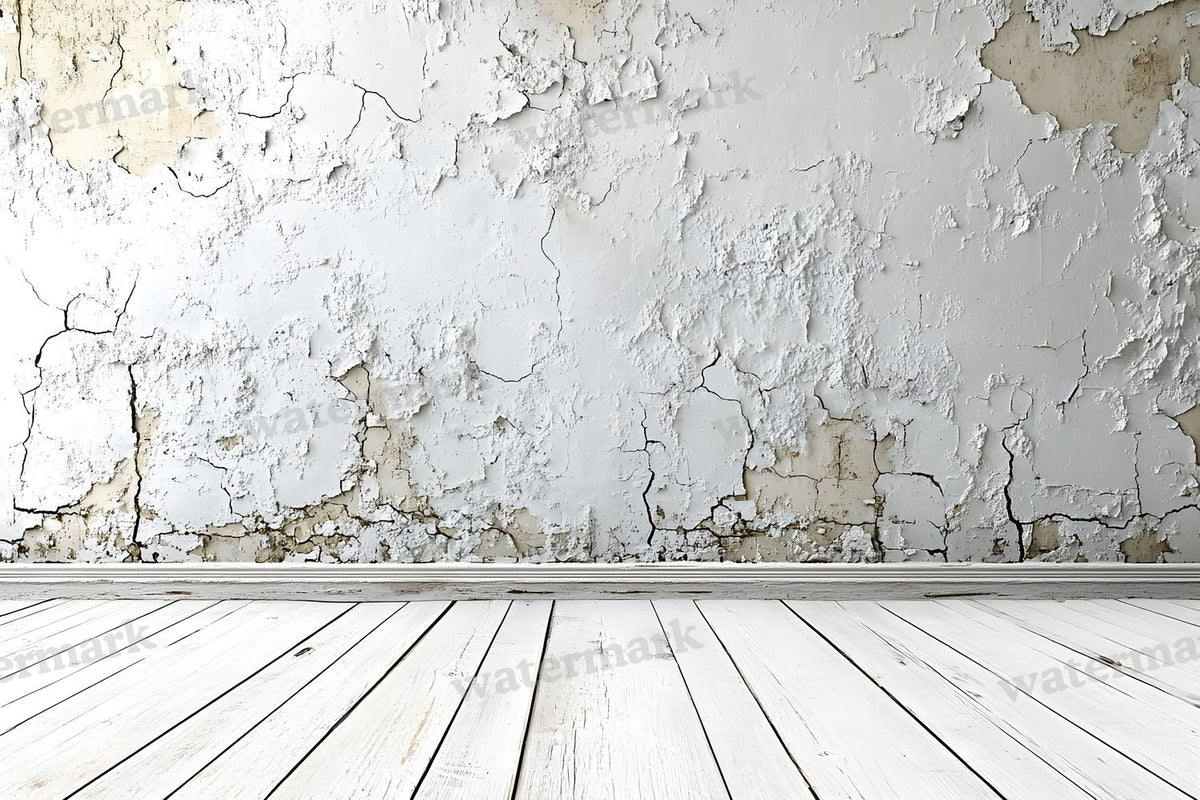 Vintage Textured Wall Ivory White digital photo backdrop for photo editing, preview 5