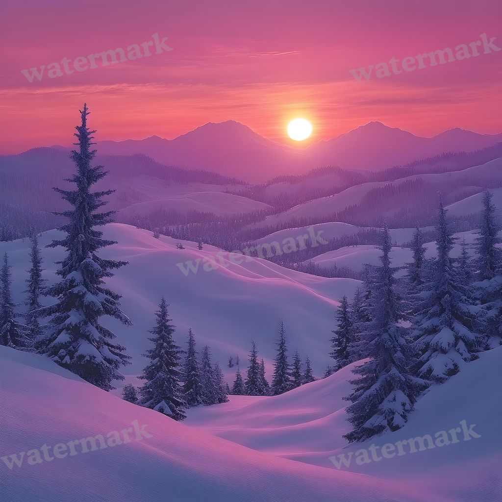 Winter Sunset Backdrop Images