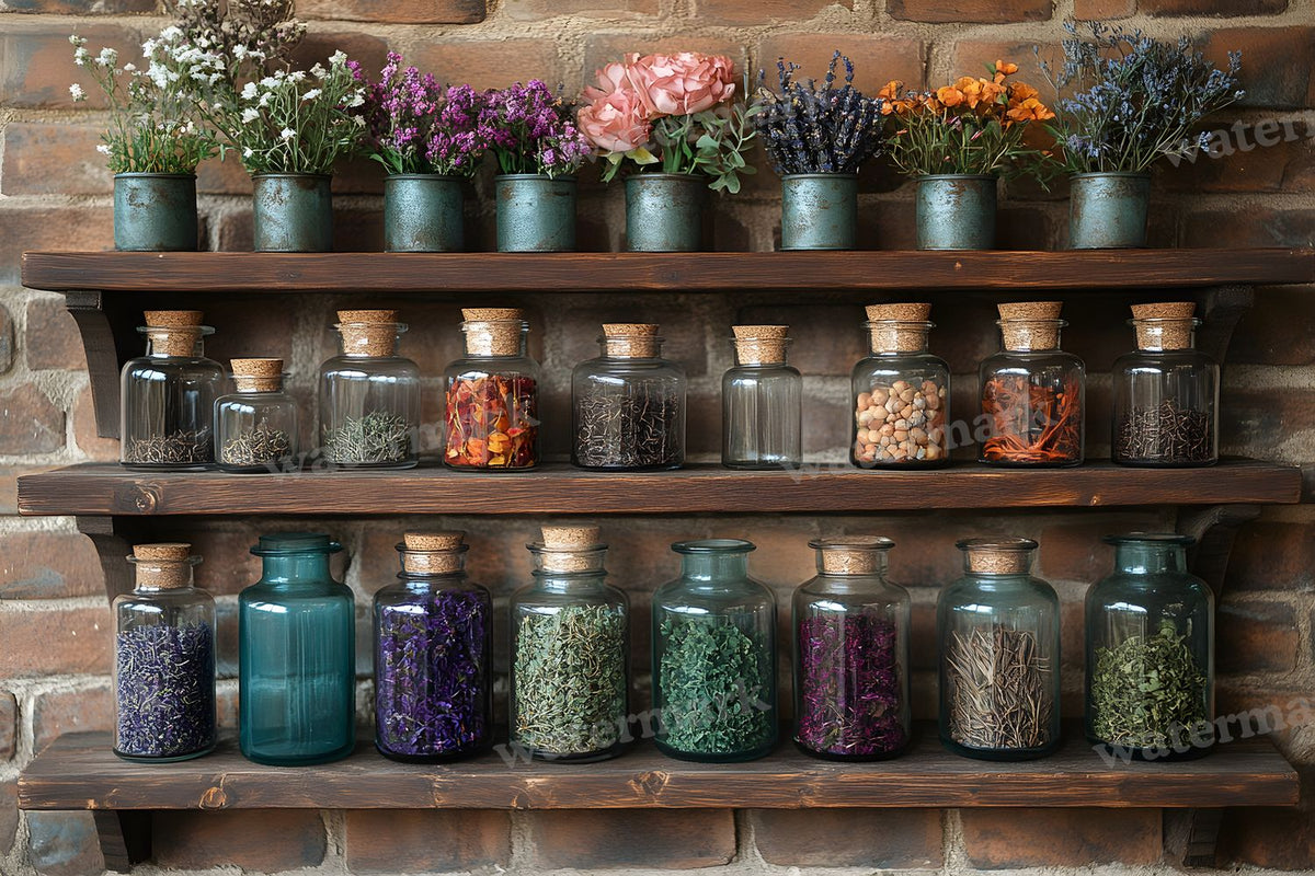 Witch Apothecary Scene Backdrop Images