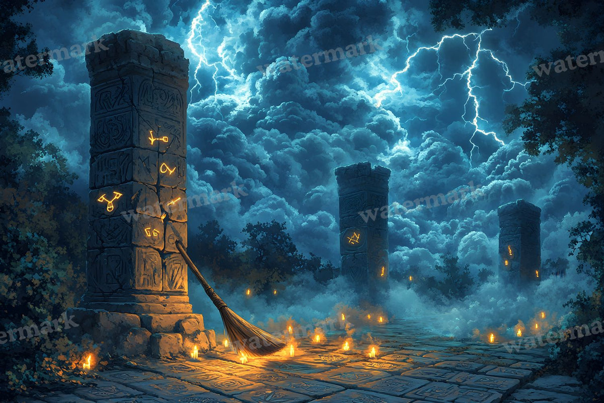 Witch Broomstick Backdrop Images