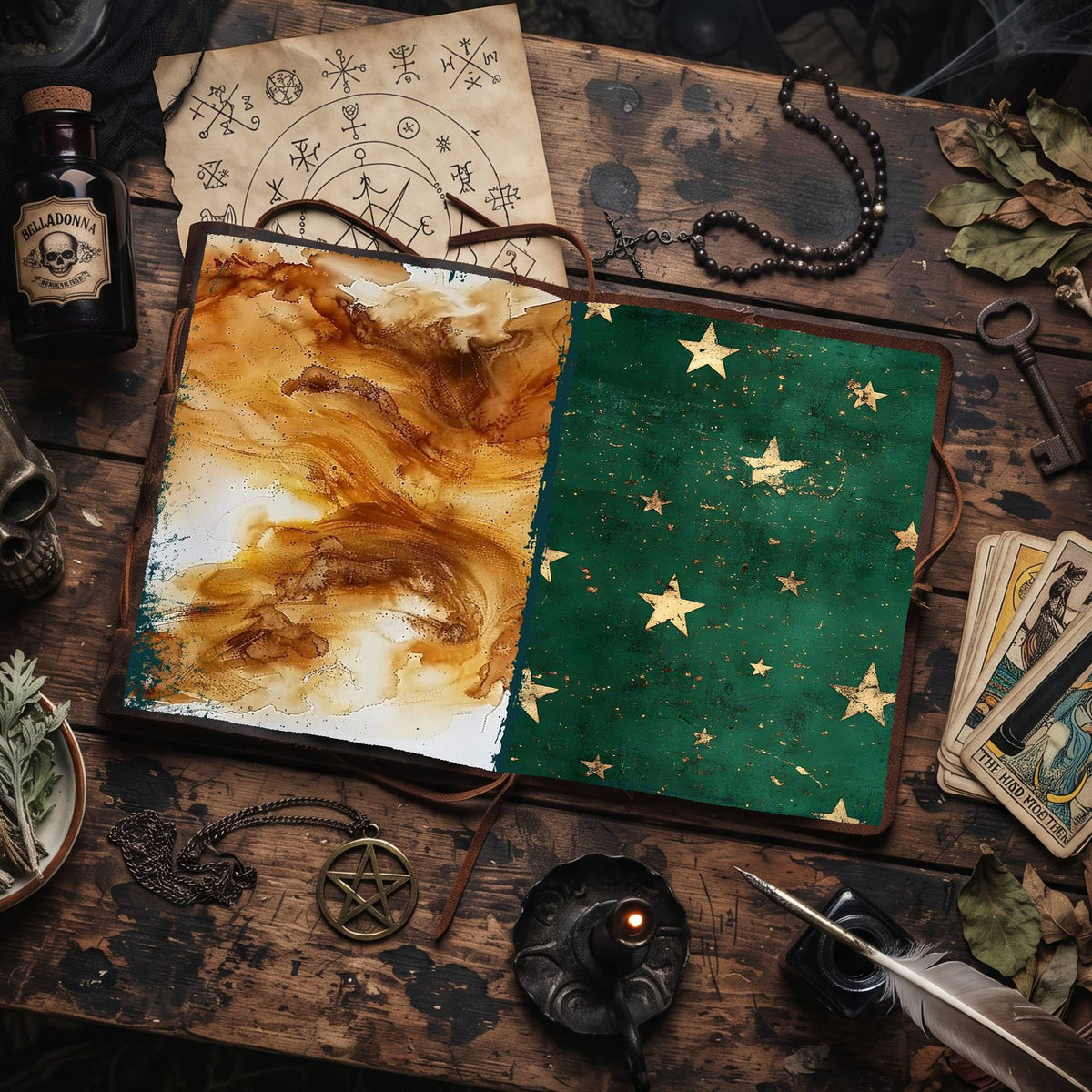 Witch printable junk journal paper, page preview 6