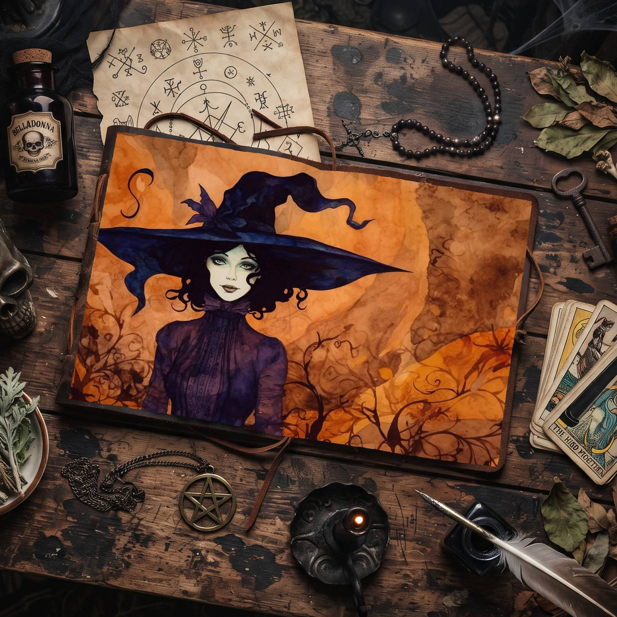 Witch printable junk journal paper, page preview 6