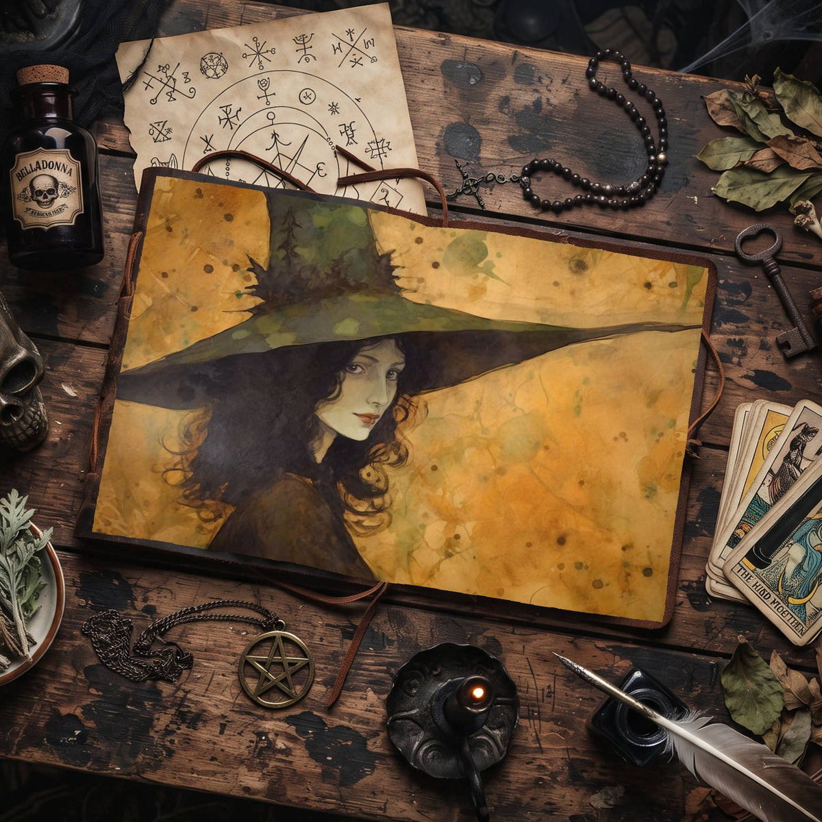 Witch printable junk journal paper, page preview 6