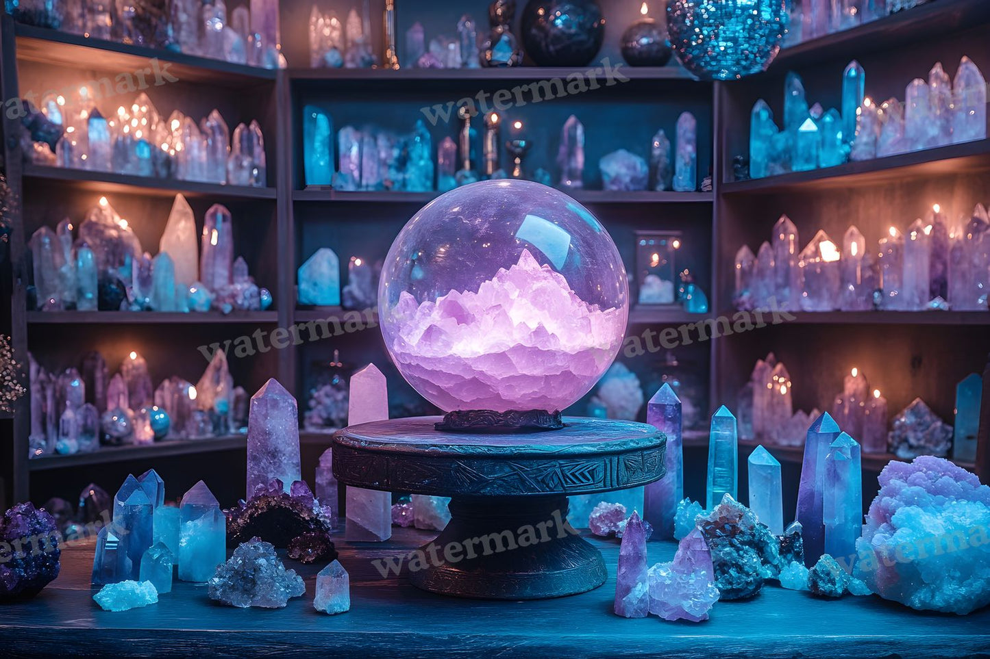 Witchs Crystal Den Backdrop Images