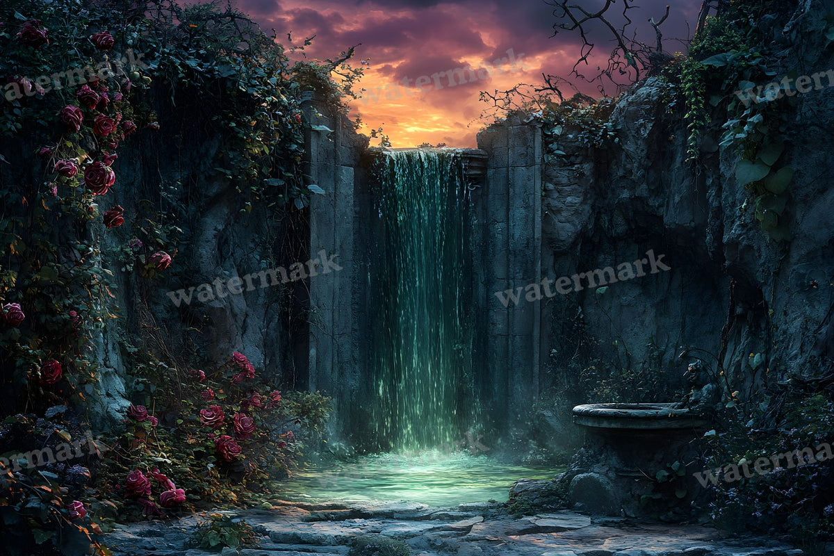 Witchs Eerie Garden Backdrop Images