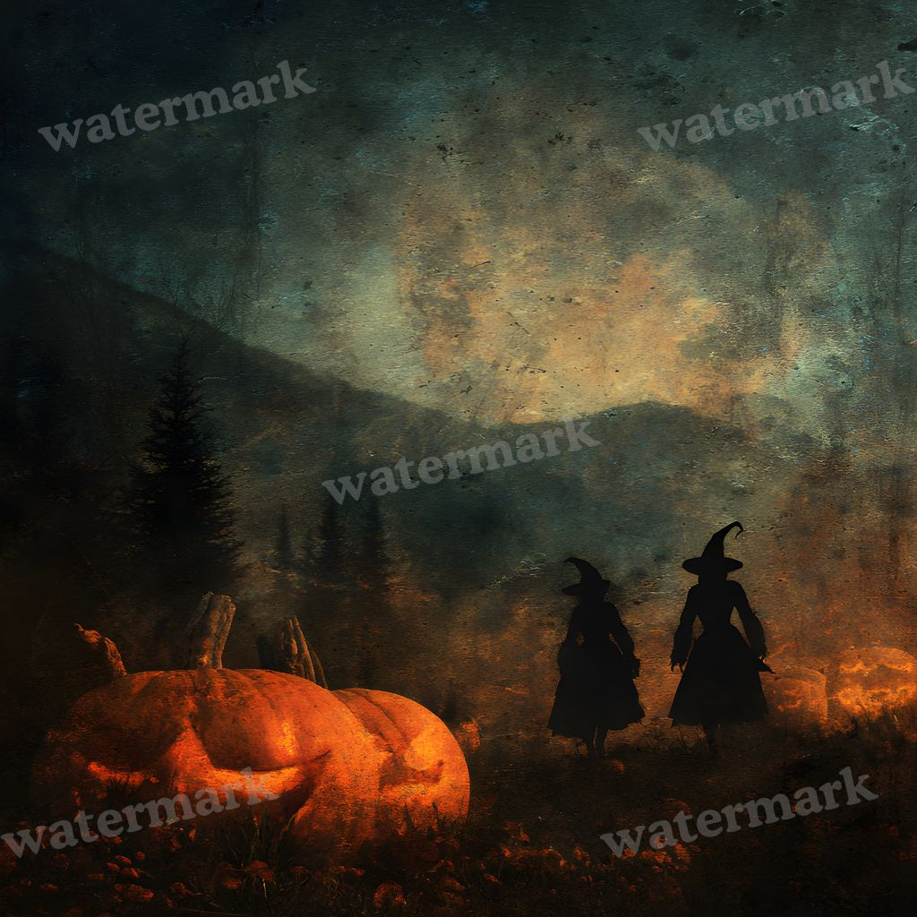 Witchy Halloween Backdrop Images