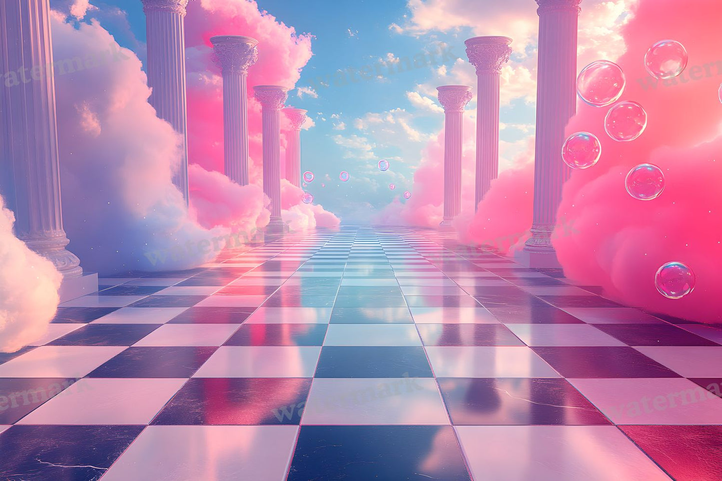 Wonderland Checkers Backdrop Images