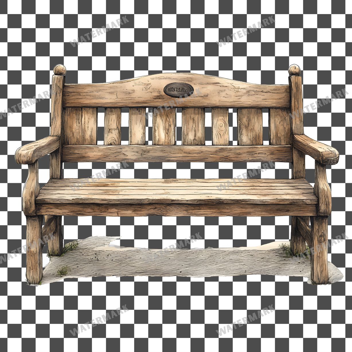 Wooden Rockin Vintage Style Clipart Pngs