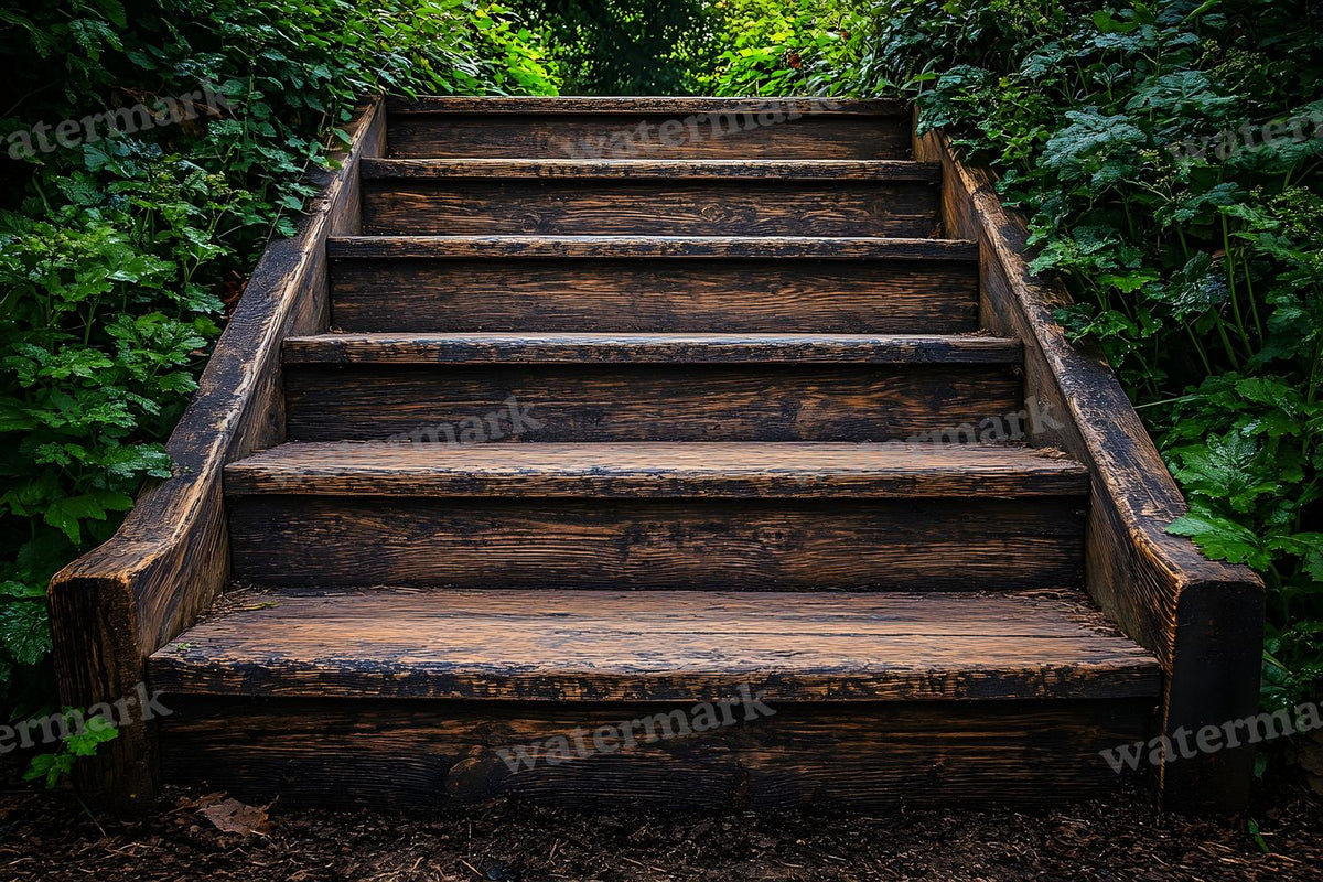 Wooden Stairrustic Vintage Backdrop Images
