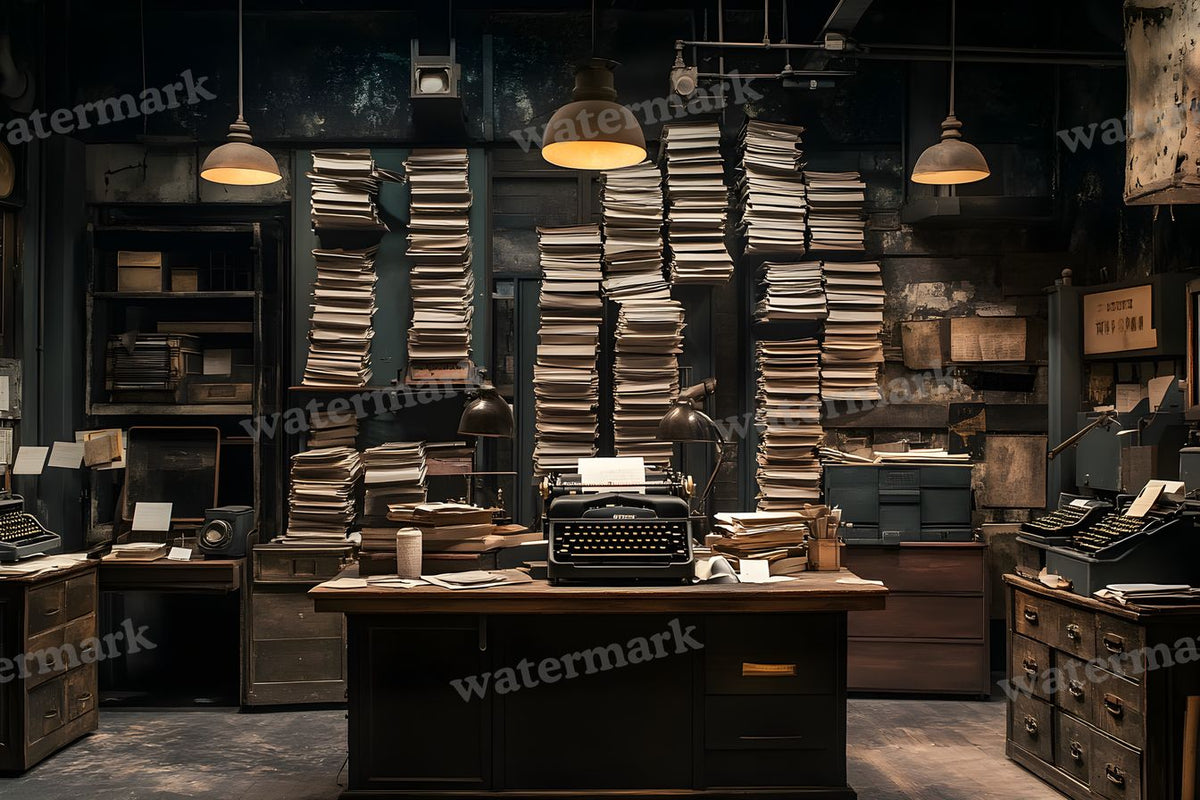 Worn Newsroom Interior Backdrop Images