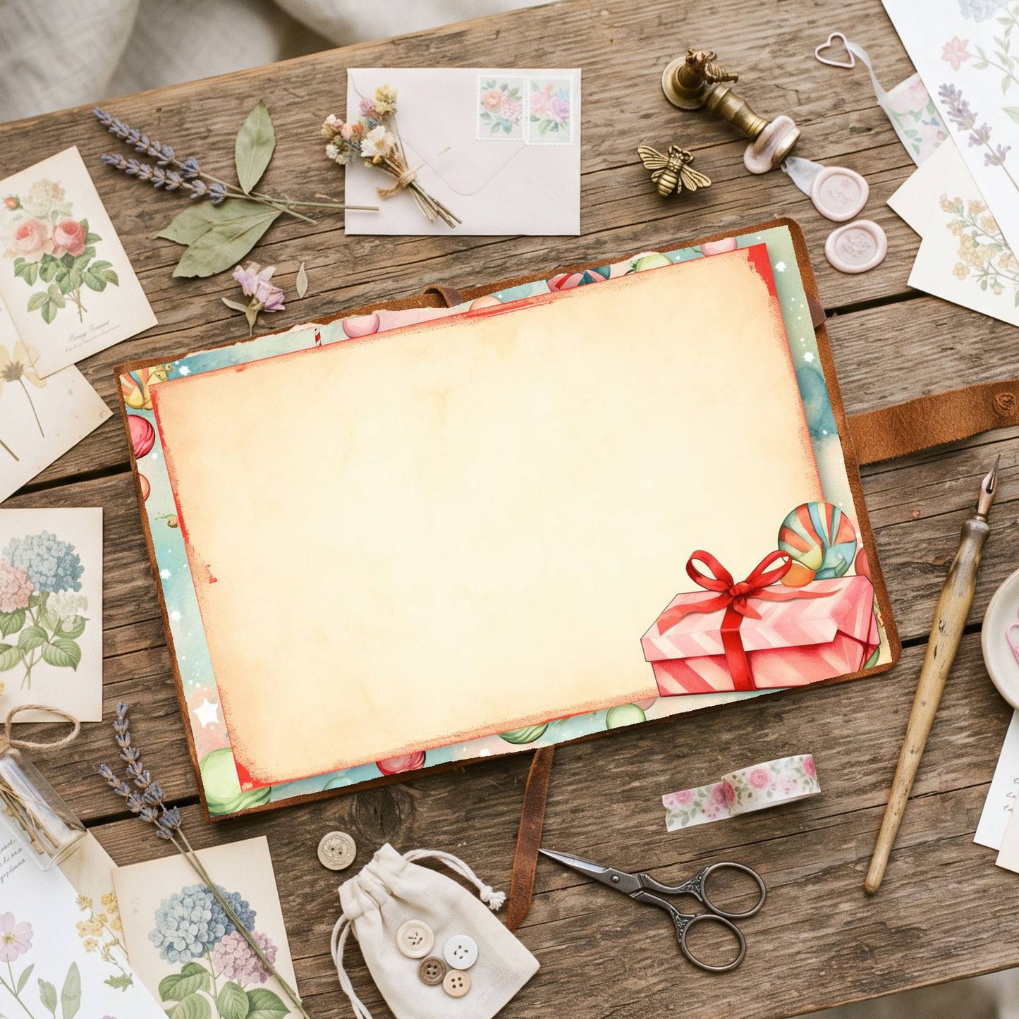 Wrapped Christmas Gifts Digital Papers
