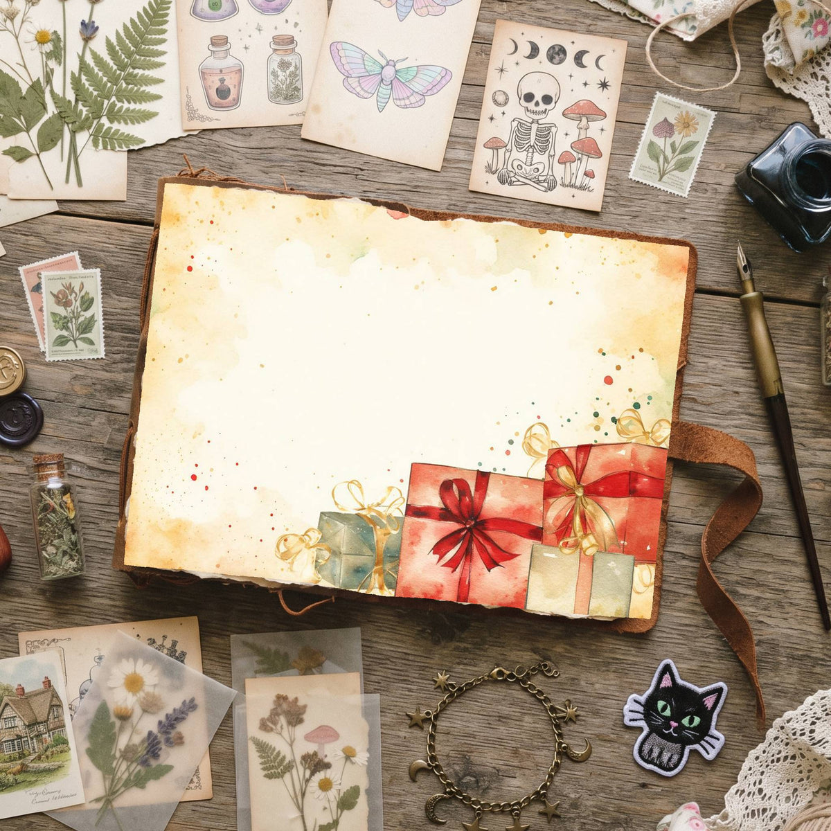 Wrapped Christmas Gifts Digital Papers