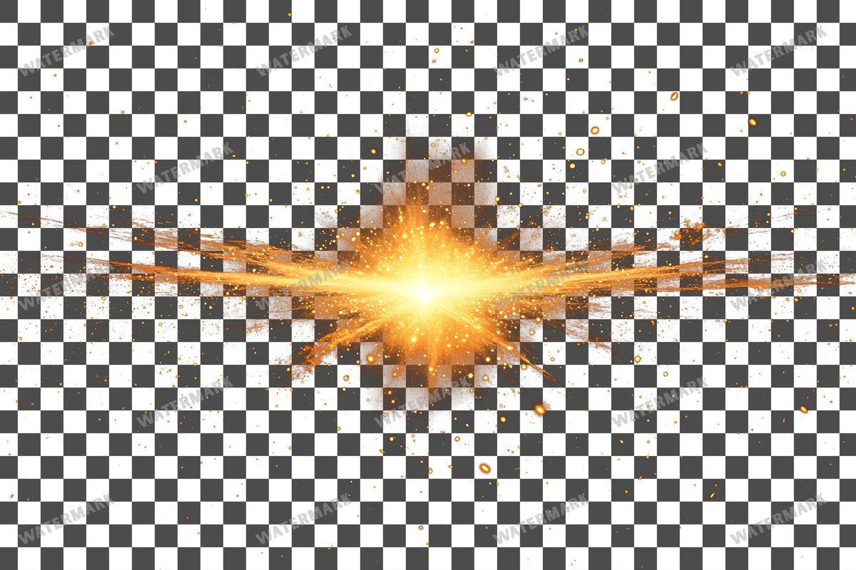 Yellow Starburst Star With Radiating Transparent Overlay Pngs