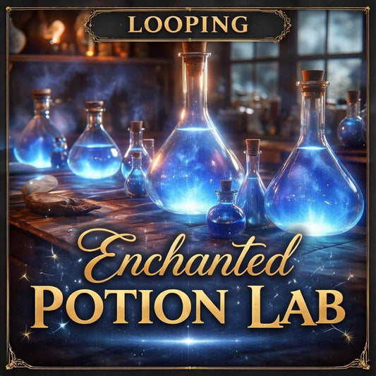 Blue Potion Laboratory Animated Background | Seamless Loop Video | Fantasy Magic Video Background for Streams and Overlays