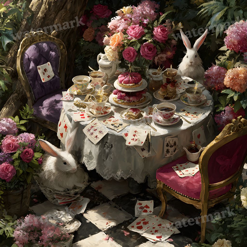 Alice In Wonderland Table Backdrop Images
