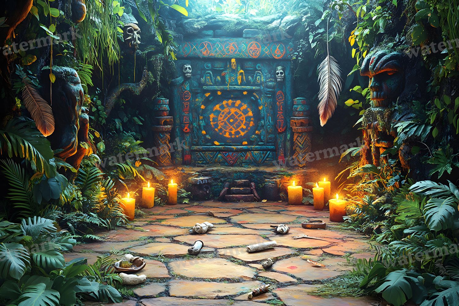 Amazonian Shamanic Ritual Backdrop Images