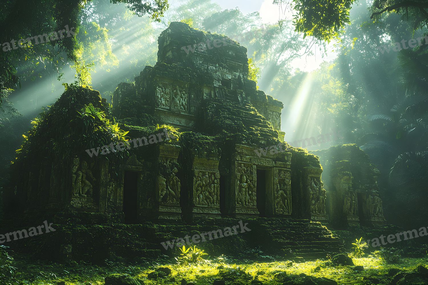 Amazonian Temple Ruins Backdrop Images