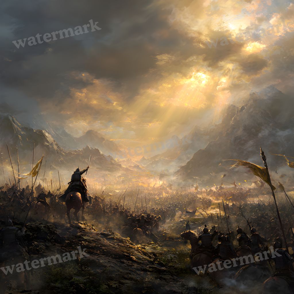 Ancient Chinese Army Battle Backdrop Images