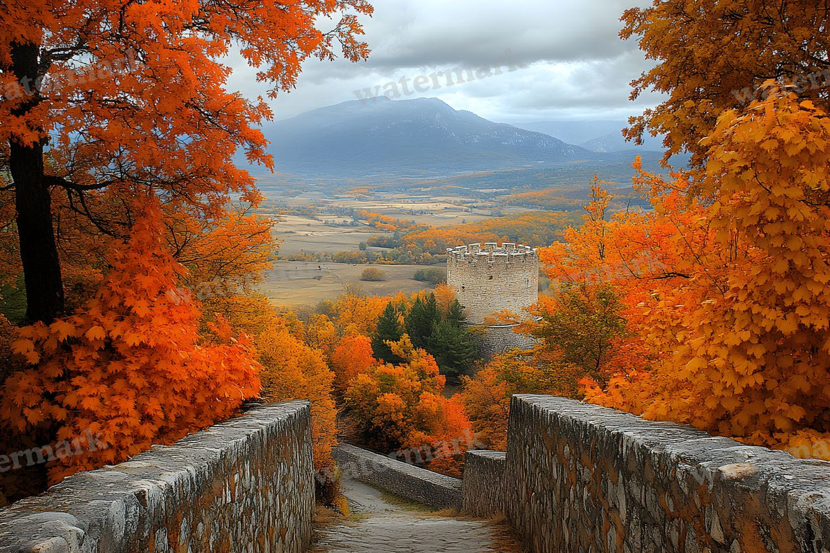 Autumn Castle Wallpov Backdrop Images