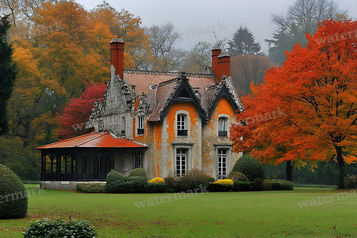 Baroque House digital photo backdrop for photo editing, preview 6