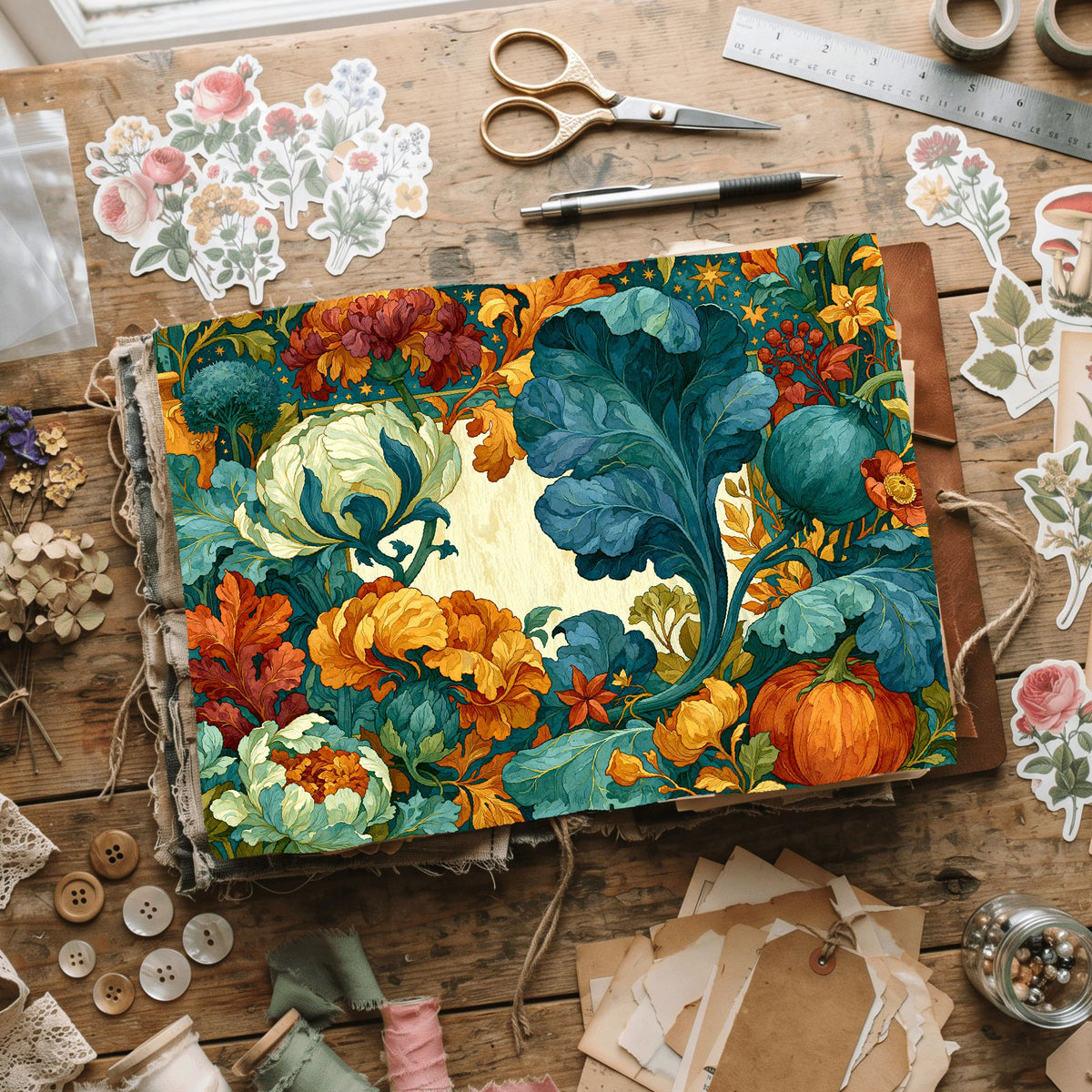 Celestial Botanical Frame Design