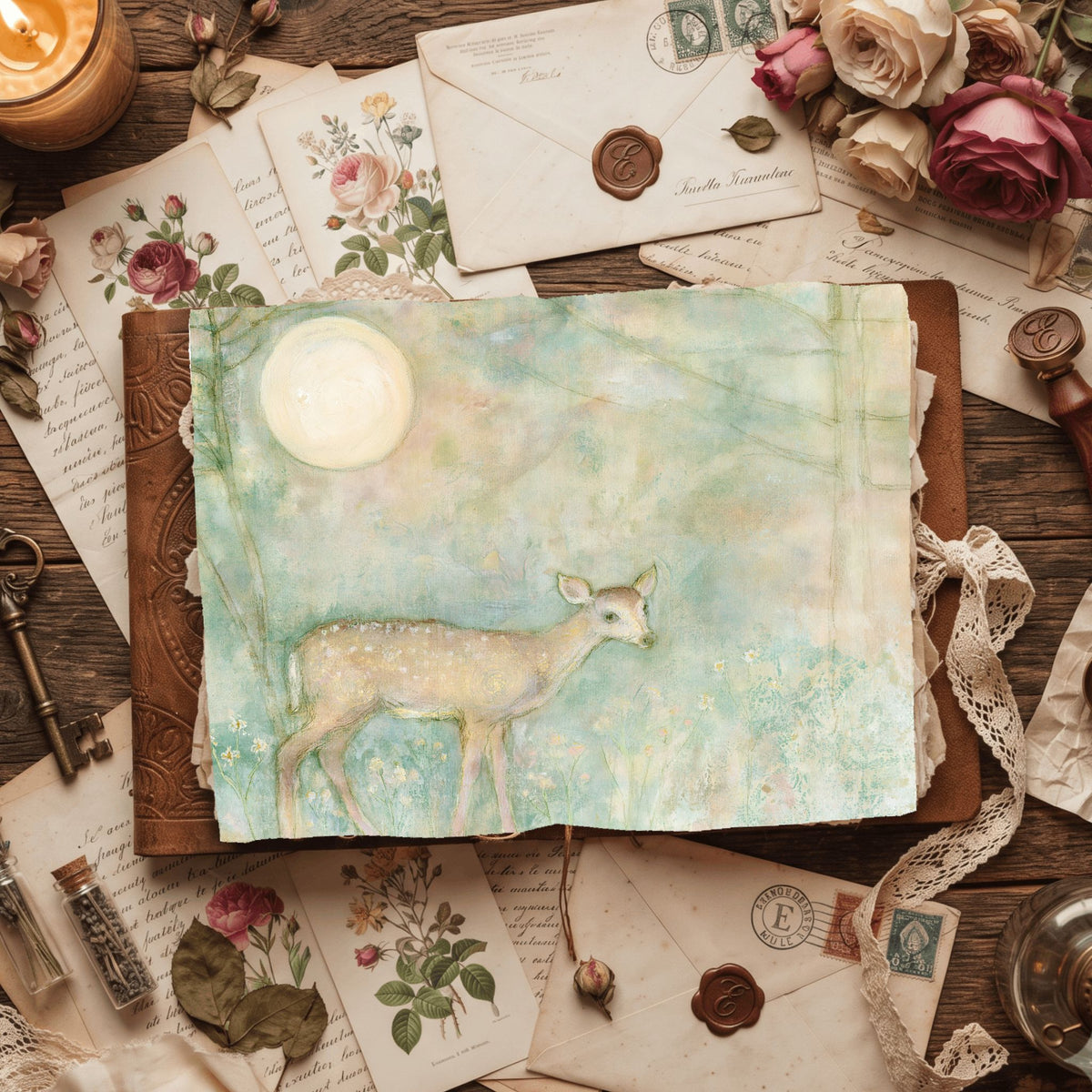Gentle Woodland Fawn Watercolor